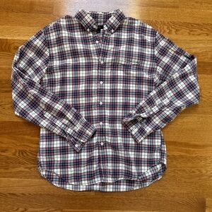 J. Crew men’s L oxford button-down shirt, in a red-navy plaid